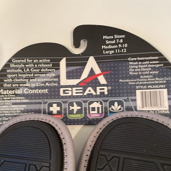 NWT LA Gear Men's Slippers Size 9/10 - Picture 5 of 6